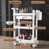 Compact Beauty Salon Trolley: Mobile Hand Push Storage Rack for Household Tools