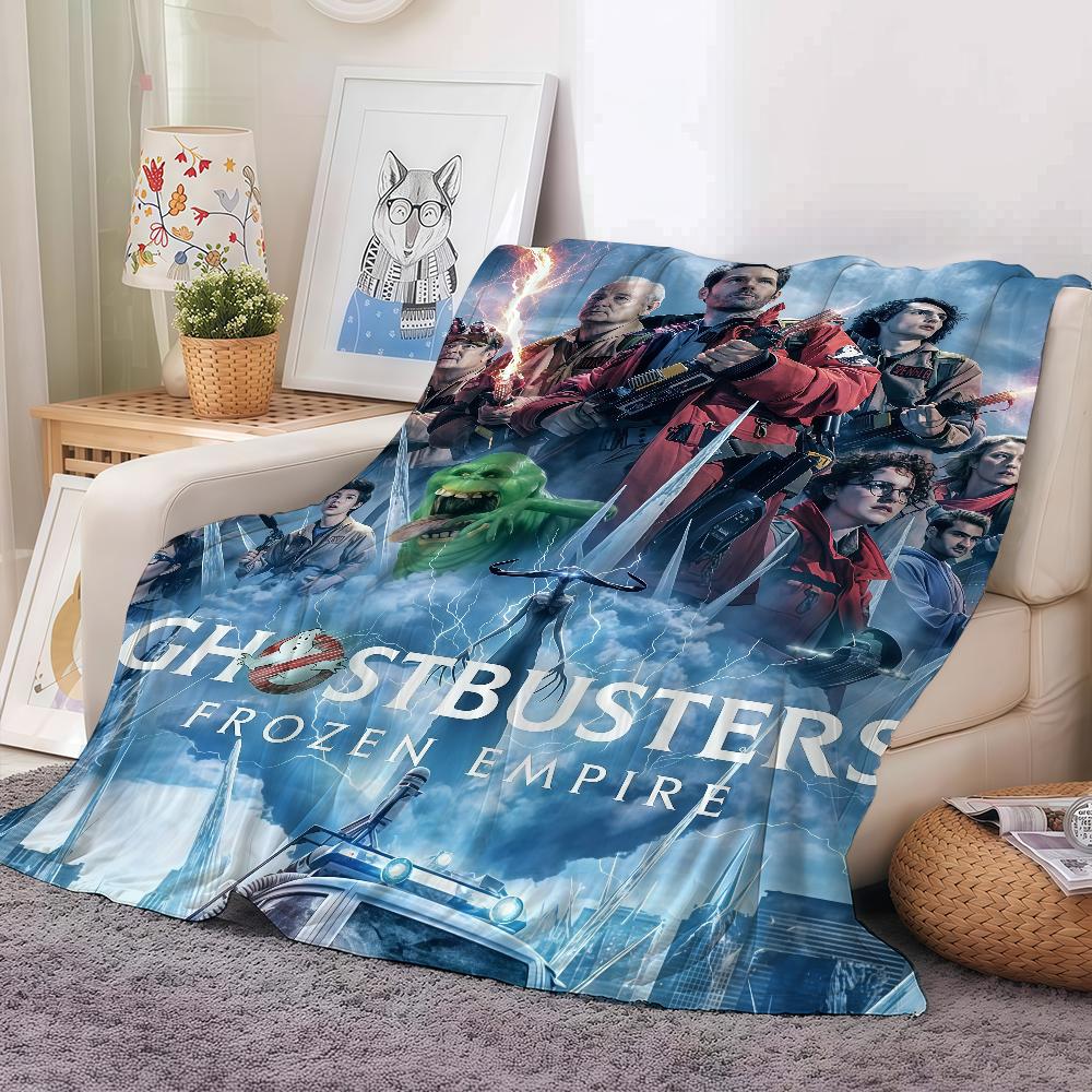 Retro C-classic G-ghostbusters Movie Blanket Warm And Soft Suitable For Bedroom Living Room Sofa Bed Office Travel Camping