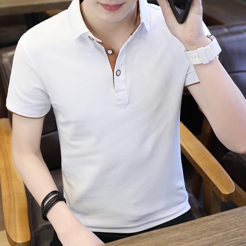 Men Polo Shirt Solid Cotton Short Sleeve Tops For Man Slim Breathable Polo Shirts Plus Size 4xl
