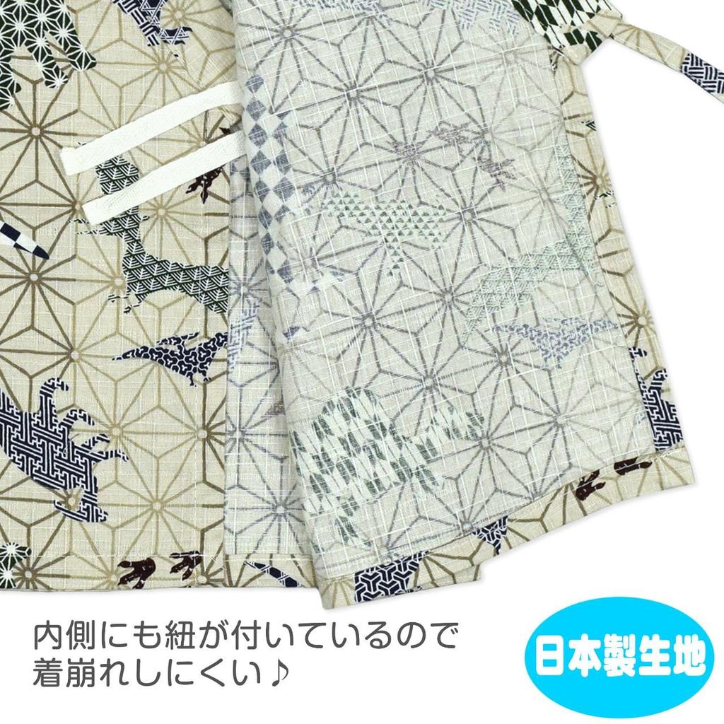 Jinbei Tops and Made in Dinosaur Cotton Beige Boys' Bottoms, Japan, Design, 100% (110%),