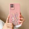 Für Samsung M22 M32 Hülle Bemalte Blumen Upgrade Flüssigsilikon Linsenschutz Handy Rückseite Für Galaxy M 32 M 22 Fundas
