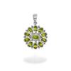 Citrine Floral Pendant, 925 Sterling Silver, Anniversary Gift