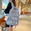 Summer New High-Value Japanese and Korean Fresh Color-Block Backpack for Girls, Elementary and Middle School Students, Letter Single/Double Shoulder