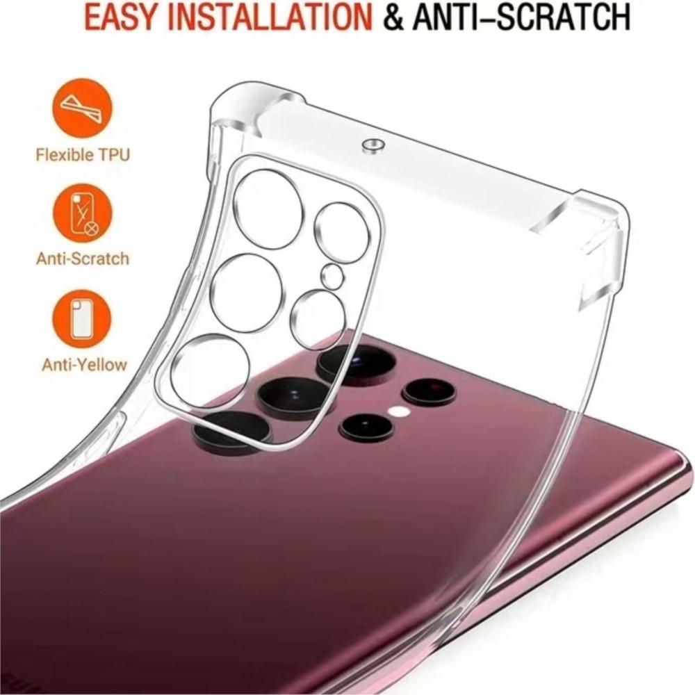 Custodia Protettiva Trasparente Morbida in TPU con Airbag Anti-caduta per Samsung Galaxy S26 Ultra S26 Edge S26 Plus S26 Pro Protezione Fotocamera Cover Antiurto