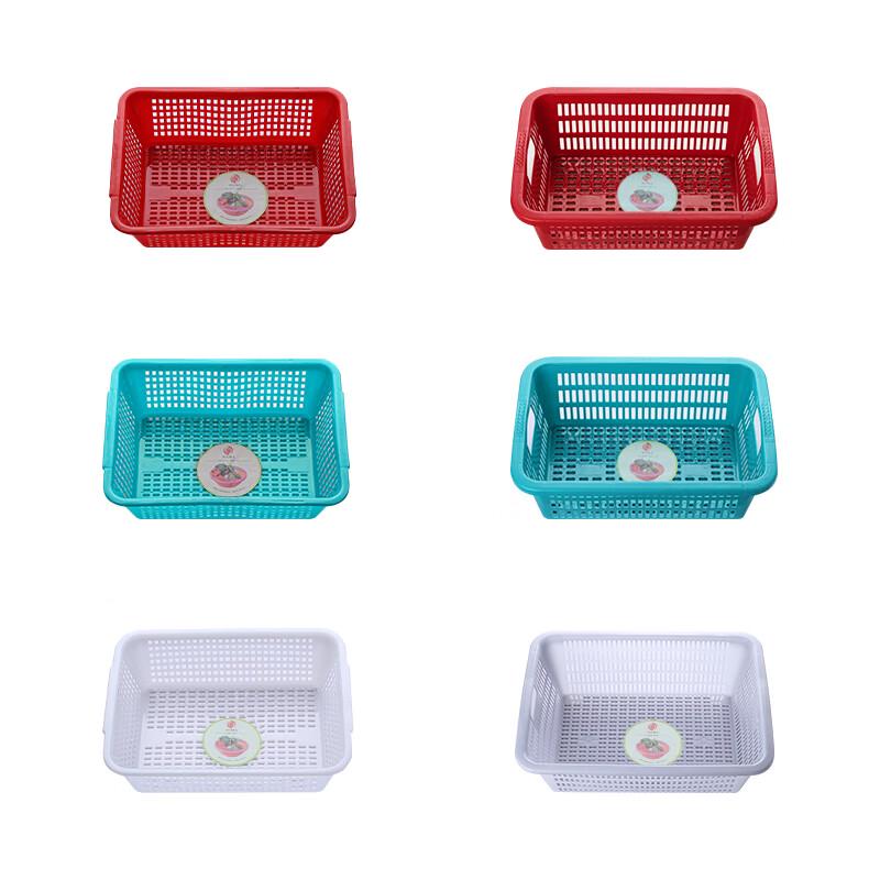 Rectangular Kitchen Colander Basket - Green, 2-Pack
