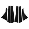 6Pcs Window B Pillar Post Trim Gloss Black Sturdy Aging Resistant Stylish Window Pillar Posts