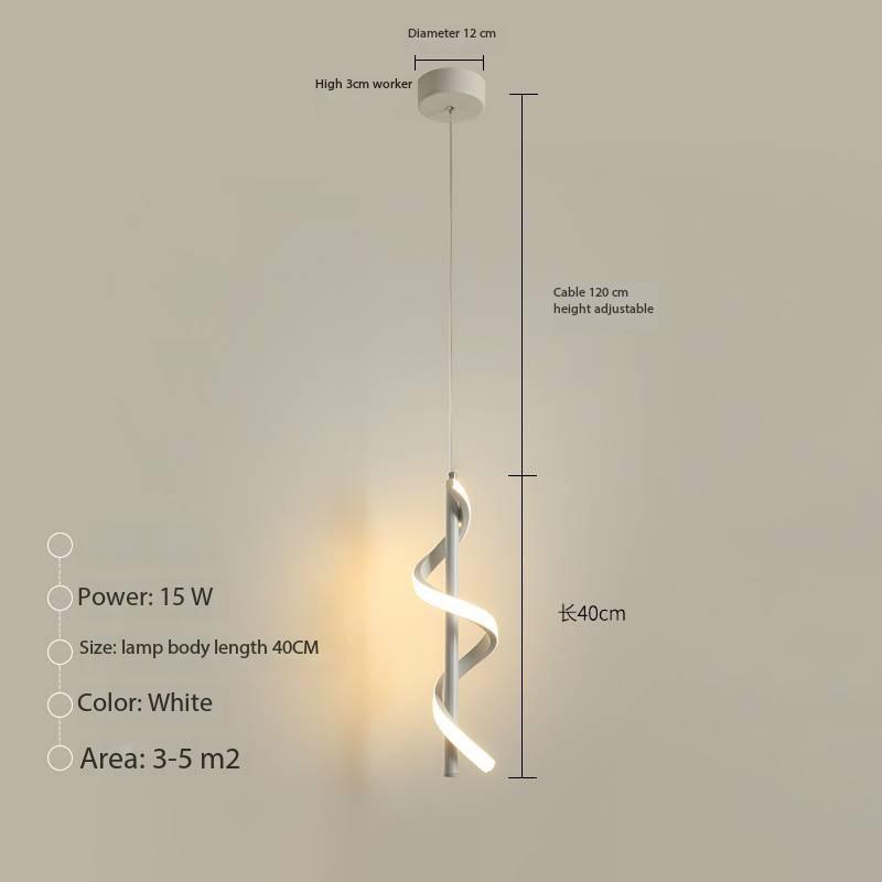 Candelabru cu LED-uri de noptieră nordic, modern, minimalist, lămpi suspendate cu linie lungă pentru dormitor, bar de studiu, iluminat creativ cu suspensie de lux