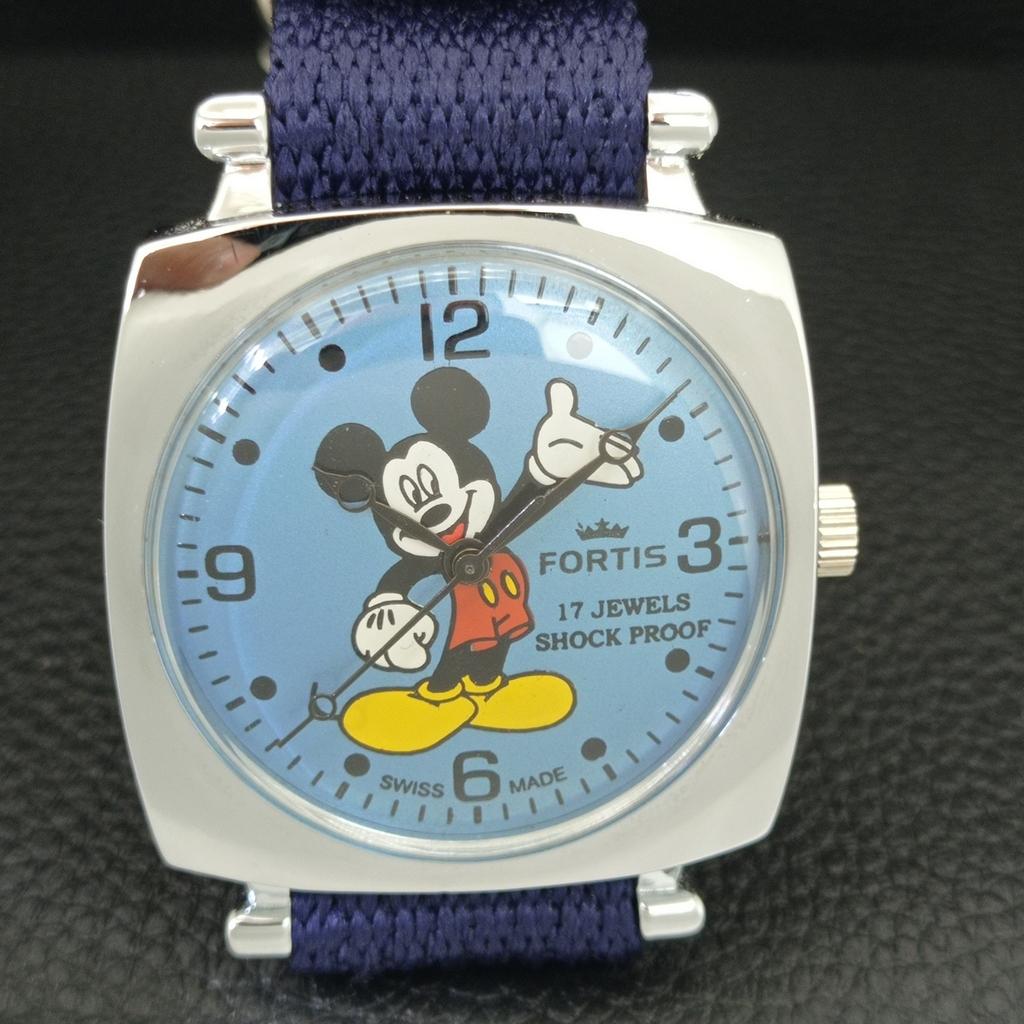 HAND-WINDING SWISS MENS REFURBISHED VINTAGE BLUE COLOR DIAL WATCH A707284-1