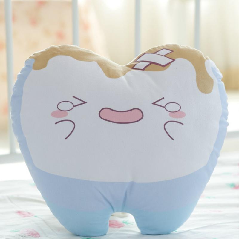 Washable Tooth Plush Pillows Cute Smile Teeth Soft Sofa Cushion Home Decoration Birthday Gift For