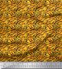 Soimoi Orange Poly Crepe Fabric Tiger & Ziraffe Animal Skin Printed Fabric 1 metre 42 Inch