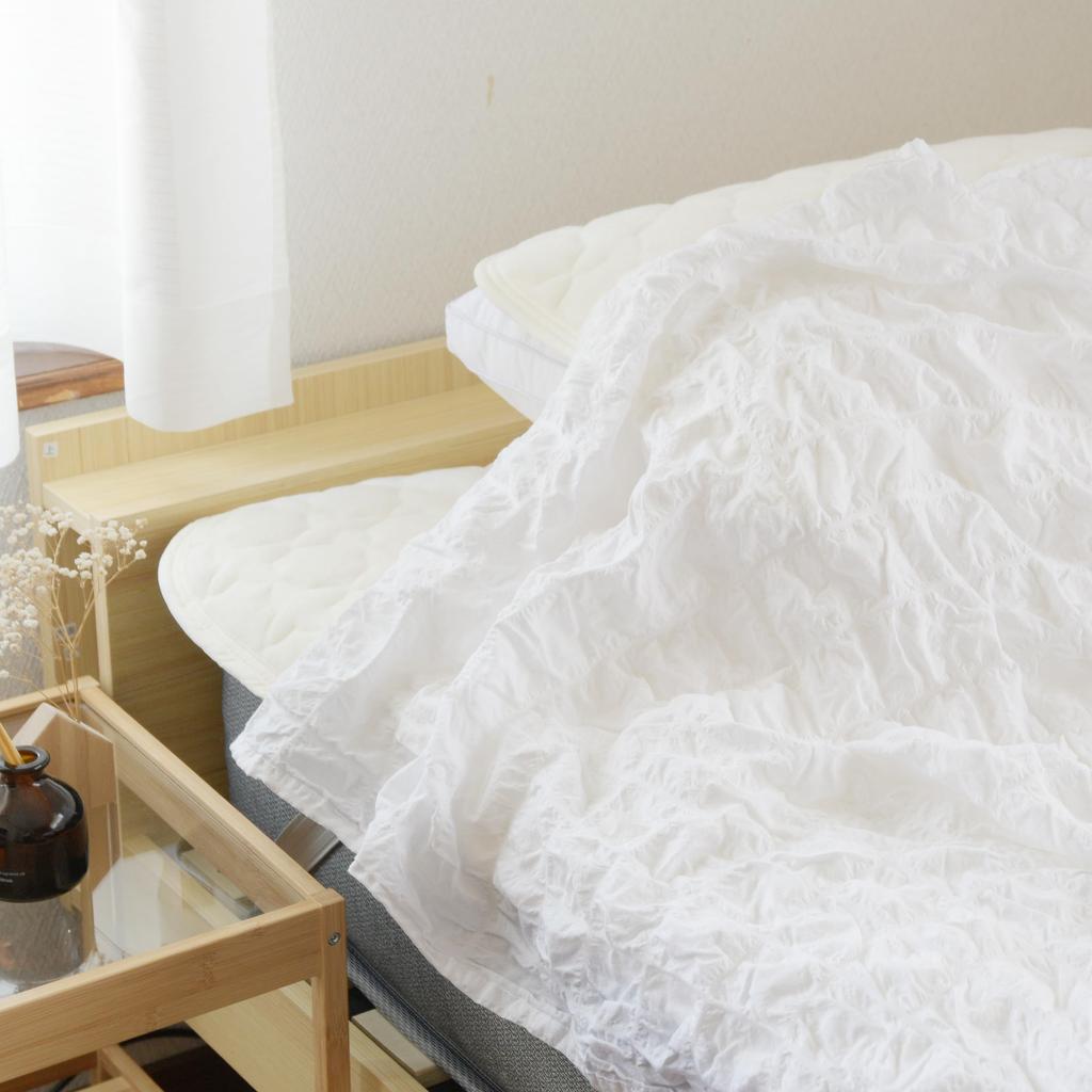 Broccoli House Summer Market Single 140 x 190 Summer Cooling Cotton Waffle Gauze Solid 140 x 190 White Blanket, cm, Blanket, Pattern, Lightweight,