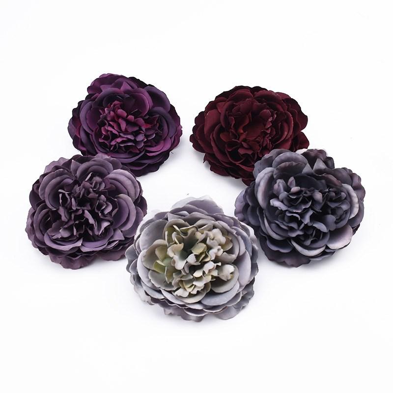 5/10Pcs Artificial Flowers European Peony Heads Wedding Bridal Home Christmas Garden Accessories Diy Scrapbooking High Quality