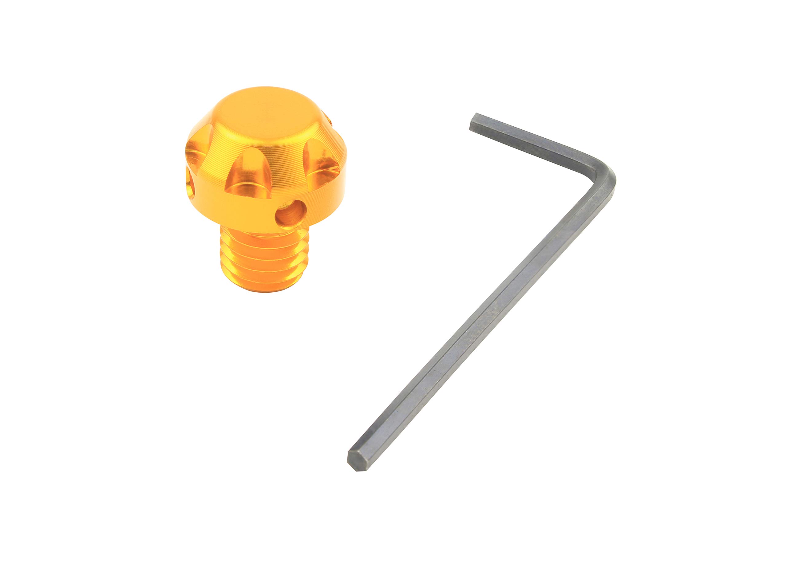 

POSH 000813-04 Motorcycle Supplies Mirror Hole Cover Cap NASA Type M8 Reverse Screw 1 Reverse screw/M8 золотой