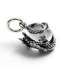 Dragon Crystal for Men and Women Pendant, Silver,