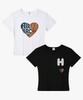 Hilukaakaibeu [Set] Small Blehart Cotton Women'S Slim Fit Short Sleeve T-Shirt
