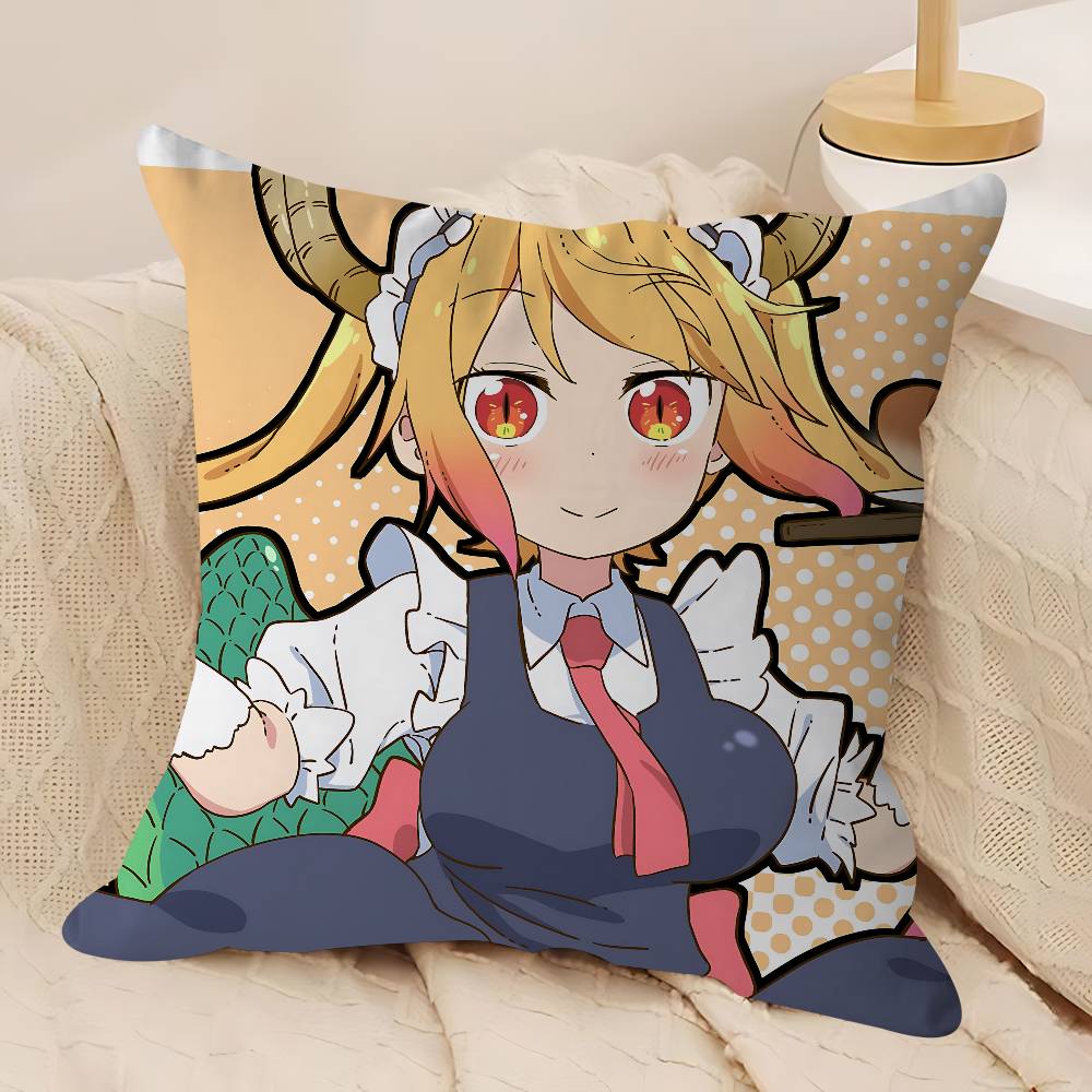 Anime D-Dragon-Maid Pillow Cushion Cover Pillowcase Living Room Sofa Home Decor Customized