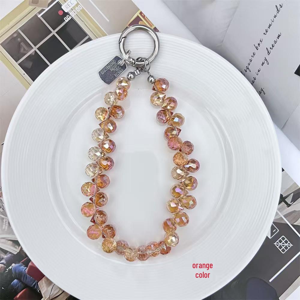 In Stock: Crystal Wrist Phone Strap with Charm Keychain Accessories