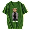 Summer Pure Cotton T-Shirt High Quality Men T Shirt Vintage Bear Print Men's Clothes Womens Fashion Streetwear Tees