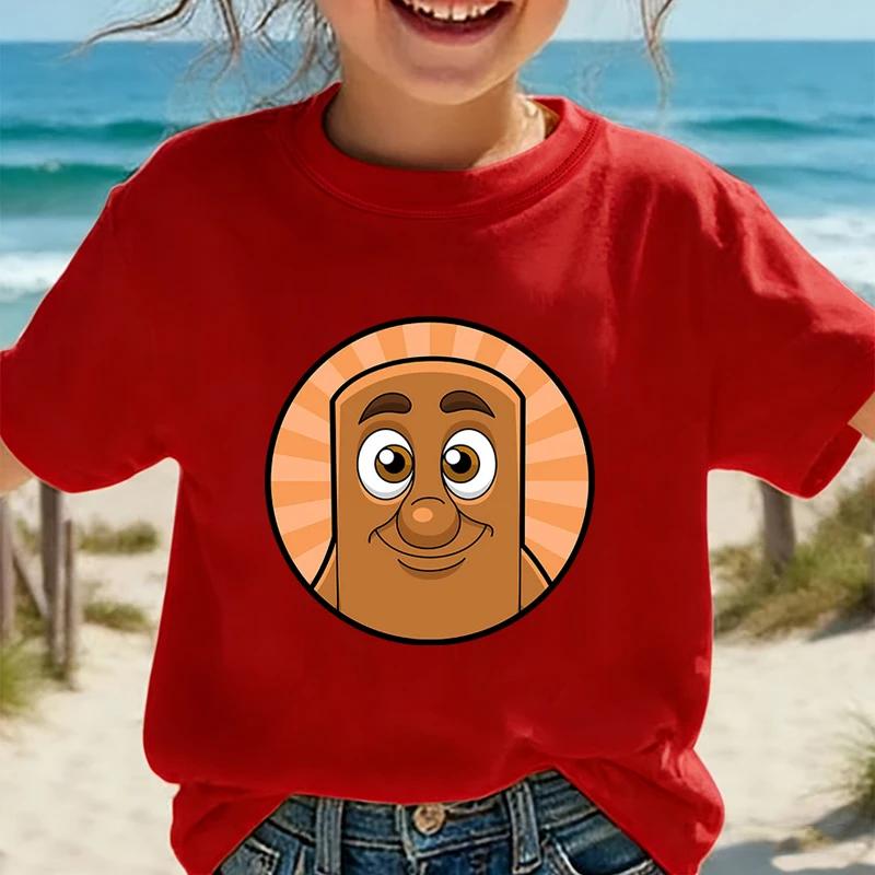 

Italian Brainrot Print TShirt Kids Cartoon Short Sleeve Tops Summer Cute Fashion Colorful ONeck Casual Tops for Boys Girls S