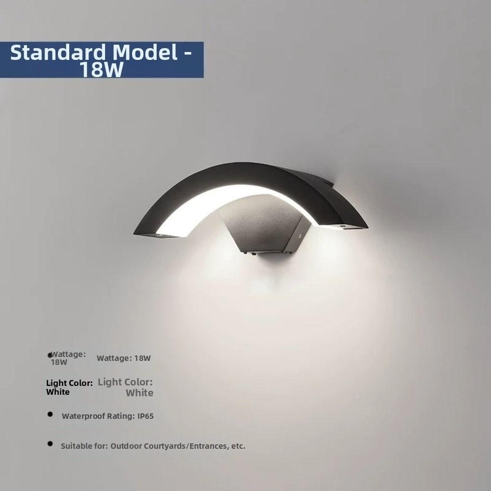 With Motion Sensor Outdoor Curved LED Wall Light  Outside Garden Porch