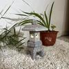 Antique Chinese Solar Stone Lantern: Bluestone Outdoor Decorative Ornament