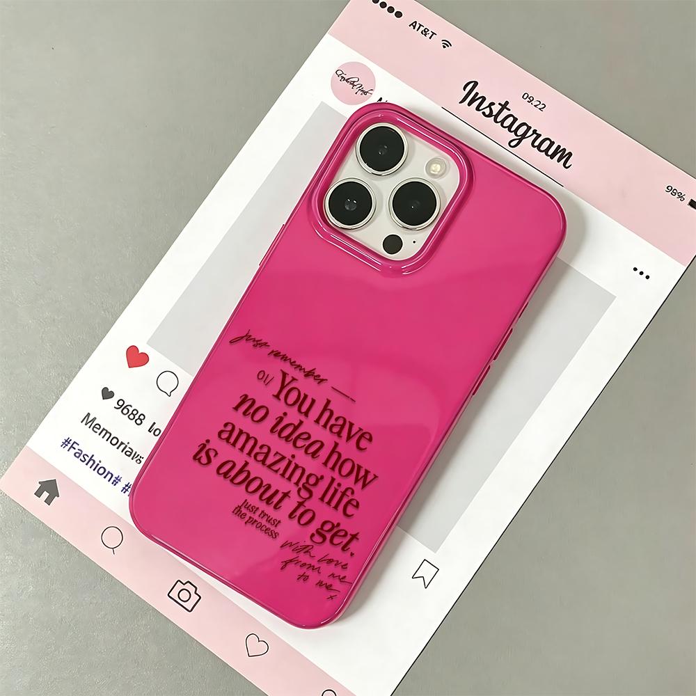 Anti-Scratch Inspirational English Silicone Case For Iphone 14 17 13 11 16 Plus 12 15 Pro Max Durable Protective Cover