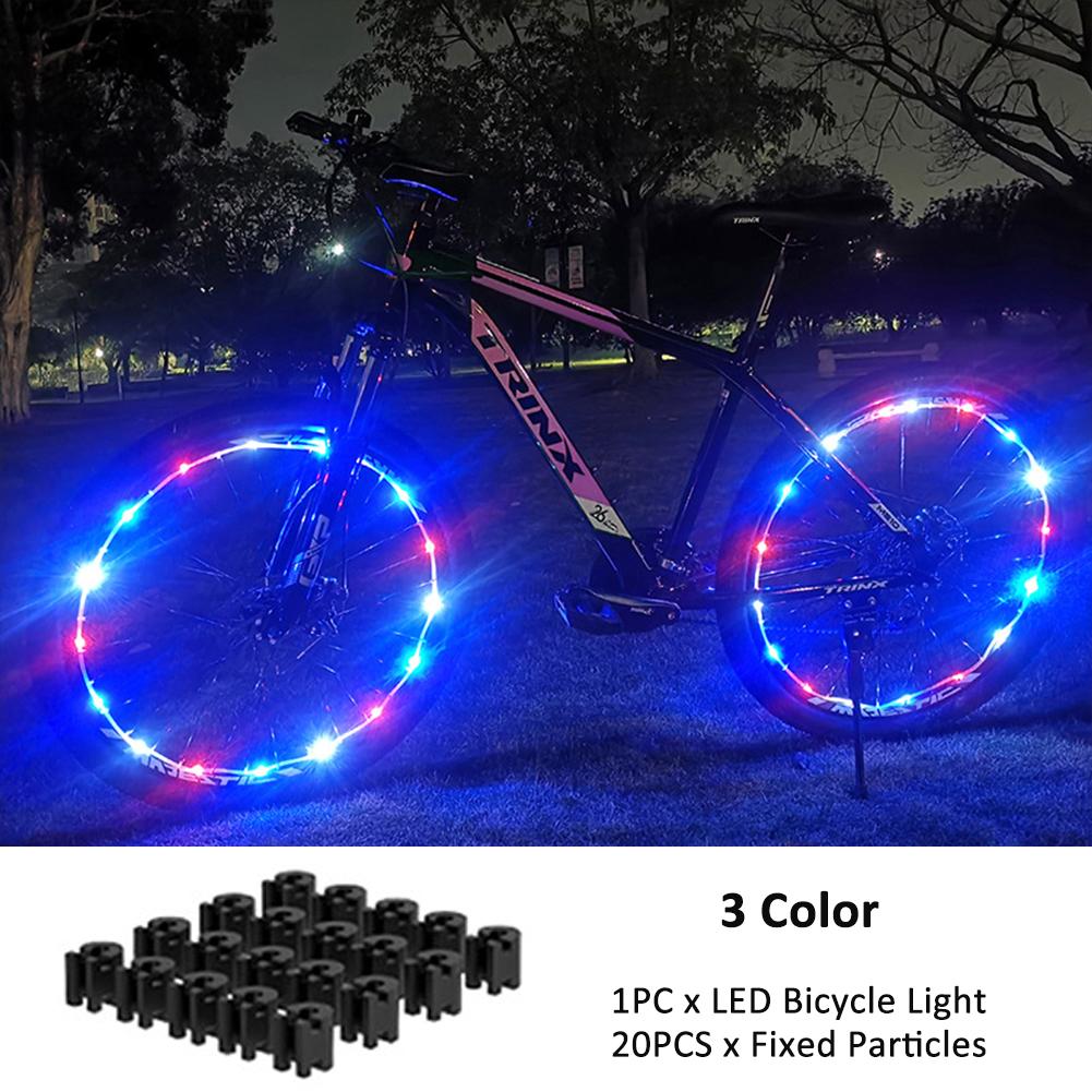 2026 New Colorful LED Wheel Lights Front and Rear Spoke Lights Cycling Decoration Tire Strip Light Accessories Bicycle Lights