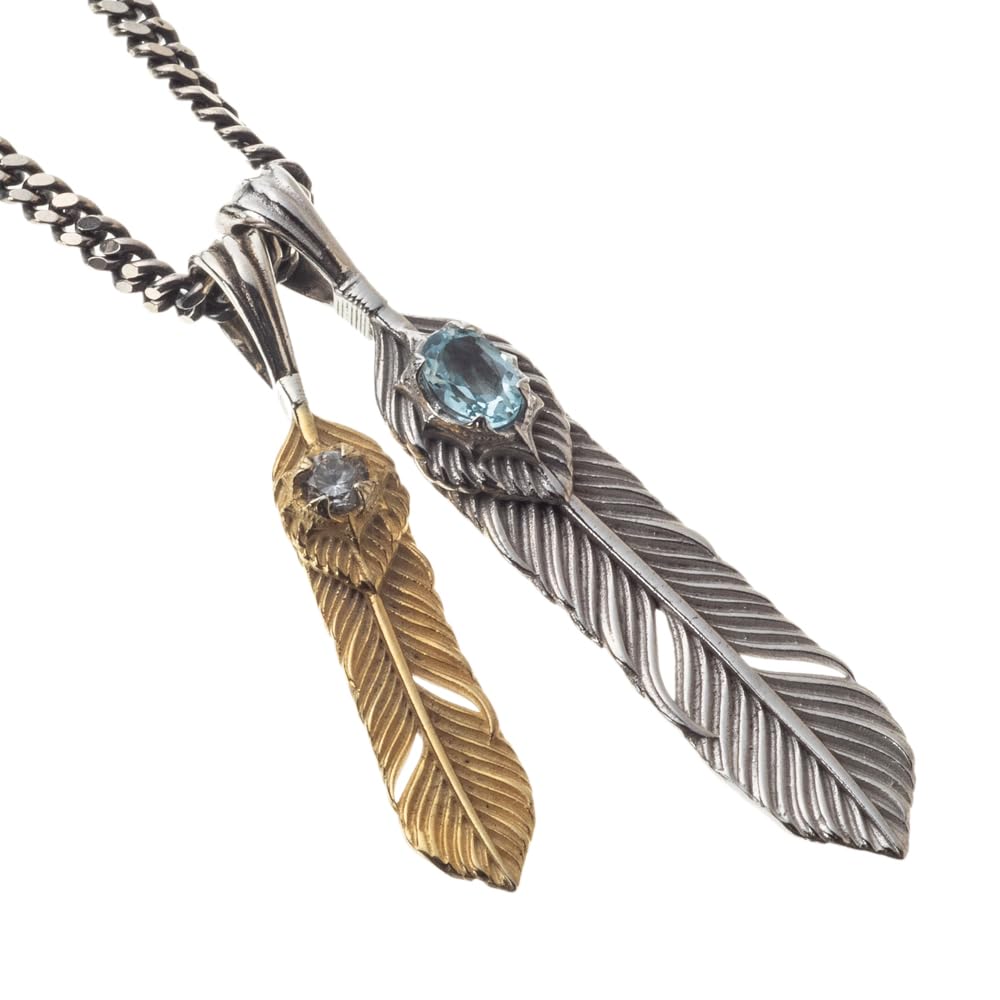 Artemis Classic Phoenix Double Feather Pendant with 50cm Multi-Design Chain (ACP0375) - Men's Silver Accessory, Brand Name Jewelry, 925 Sterling