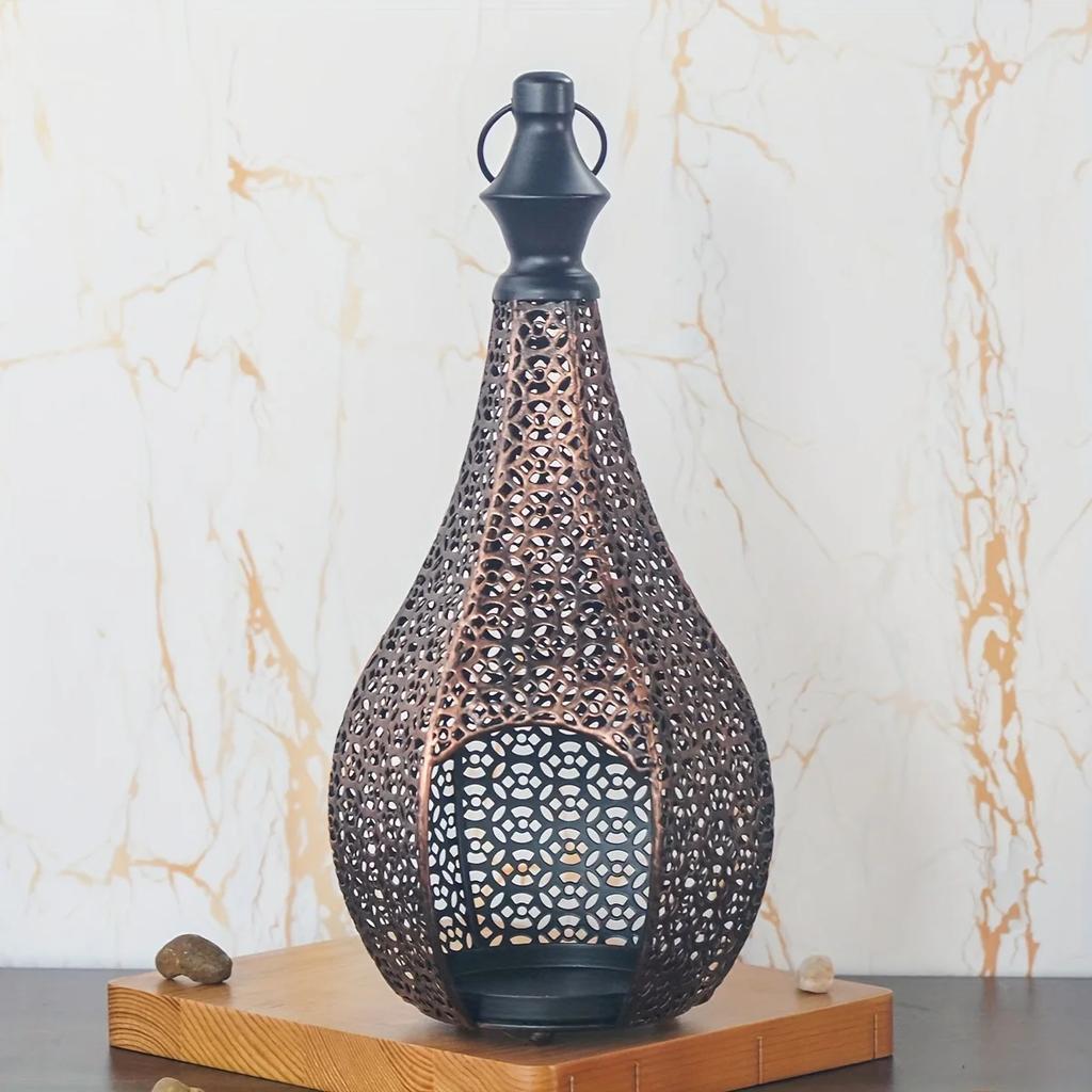Metal Lantern Candle Holder Morocco Candle Holder Ornament Vintage Home Candle Holder Decoration Farmhouse Style Wrought