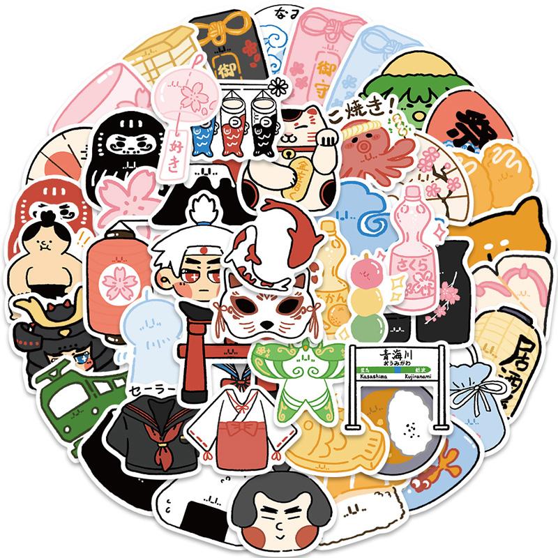 

50 шт. наклеек Izakaya Little Cartoon, наклейки для скейтборда, наклейки для экстремальных видов спорта, наклейки для чемодана, гитары, кружки, блокнота, трендовые наклейки