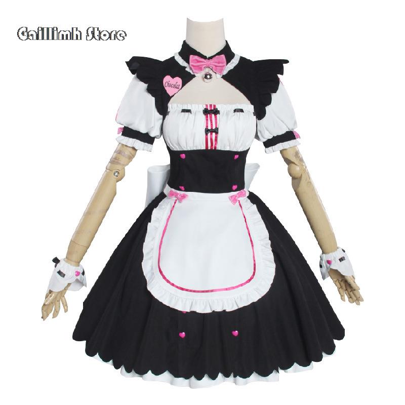 NEKOPARA Chocola Vanilla OVA Game Maid Vanilla Cosplay Costume Maid Dress Maid Outfit Uniform Cat Neko Girl Women