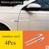 Universal 4Pcs Stainless Steel Car Side Body Fender Trims Decoration Mirror polishing