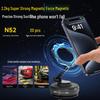 Magnetic Zinc Alloy Phone Holder – Suction Cup Adhesive, Foldable for Car Navigation.