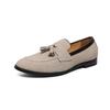 Frosted Leather Lazy Pedal Beanie Shoes Men's Business Leisure Pointed Leather Shoes Nightclub Hairstylist Trendy Shoes