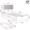 Bed Frame with Storage Space and Headboard Sonoma Oak 90 x 200 cm