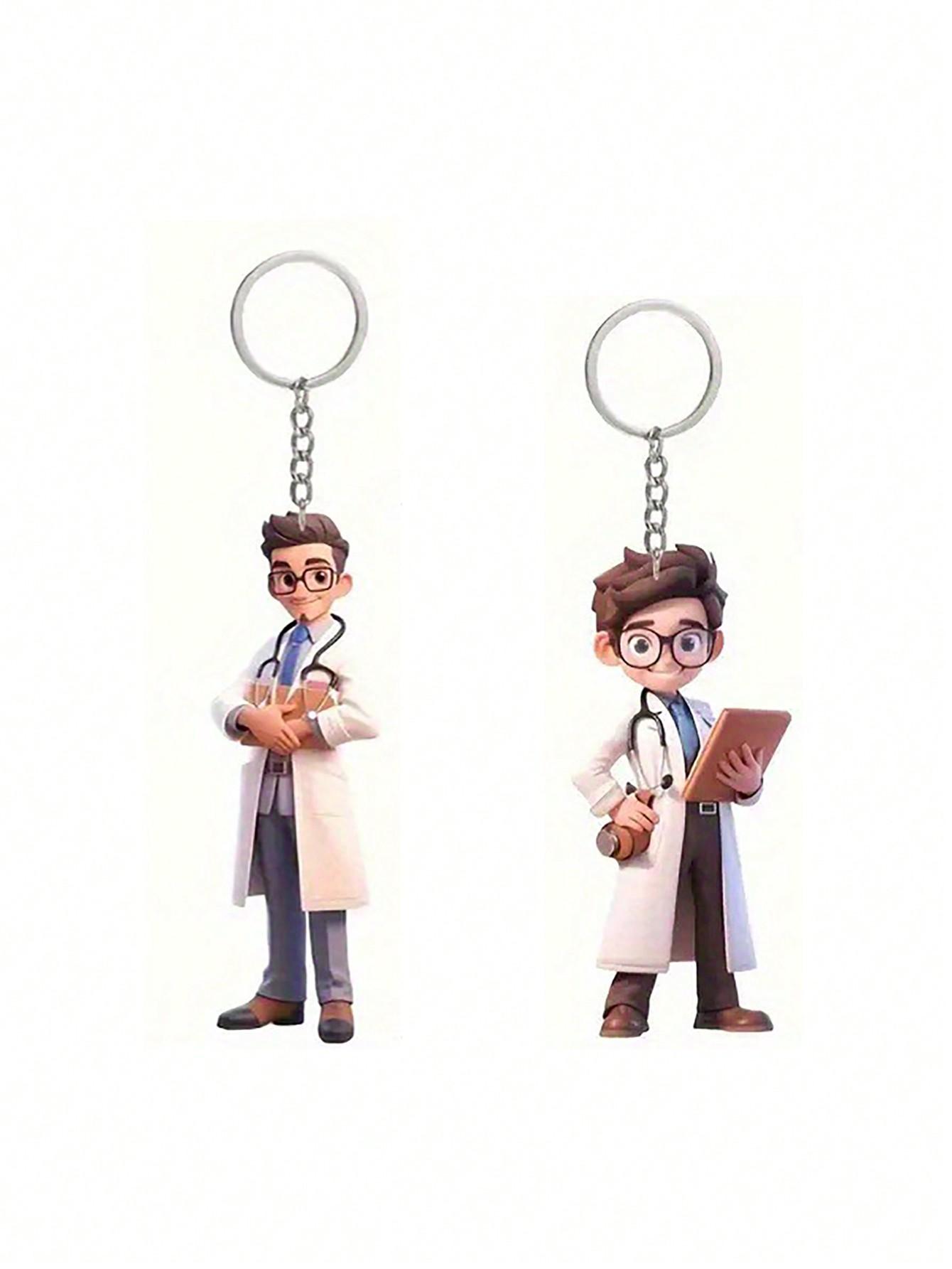 

1 брелок у вигляді жінки-лікаря, мінімалістичний брелок лікаря, подарунок для медичних працівників, підвіска-аксесуар для сумки