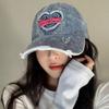 Love Letter Visors Korean Style Denim Snapback Cap Retro Vintage Baseball Cap  Men