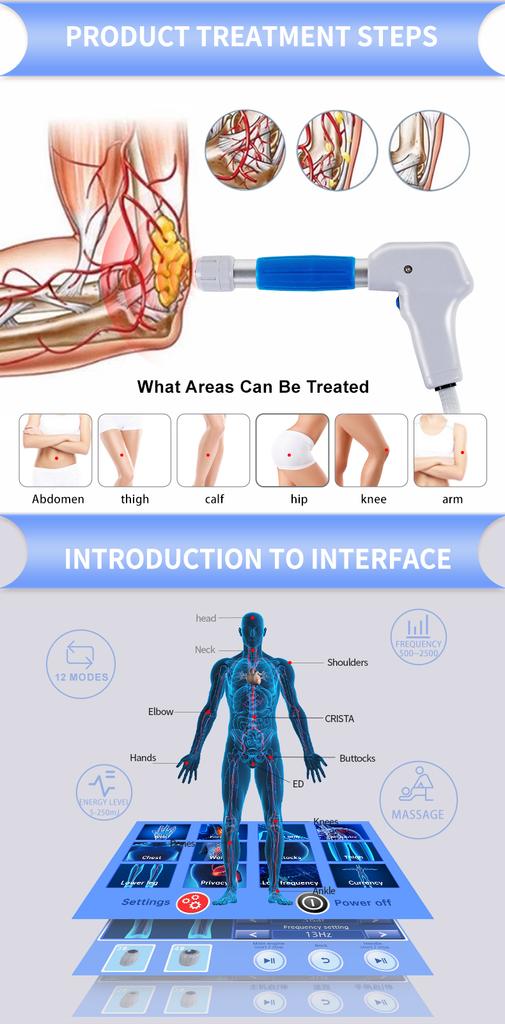 Portable Pneumatic Shockwave Eswt Therapy Equipment Physical Therapy Shockwave Back Pain Relieve Shock Wave