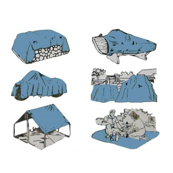 Bâche 280g/m², 4x6 (24m²), verte, étanche, de protection, résistante