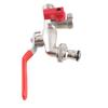 90 Degree Double, 1 2  Brass Faucet 15 * 20 Valve Water Tap red handle Pneumatic Home Outdoor Garden Tool