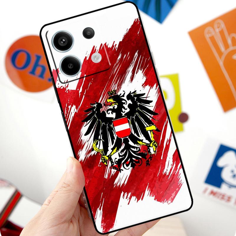 Etui z flagą Austrii Dla Xiaomi Redmi Note 14 10 11 12 13 Pro 11S 12S Etui Dla Redmi 15 15C 13C 12C 10C 14C