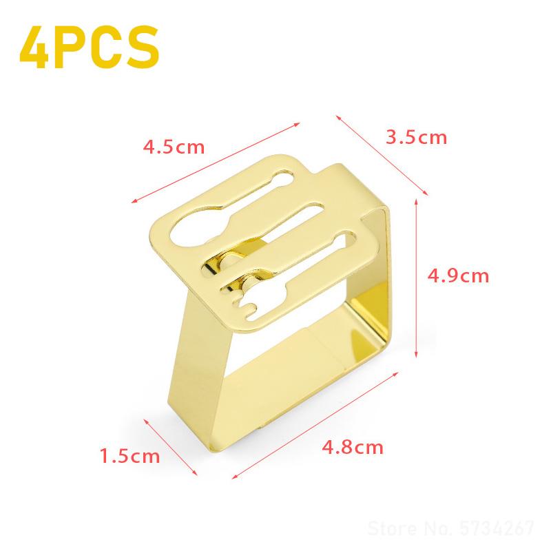 4PCS Stainless Steel Tablecloth Clips Silver Gold Leaf Butterfly Tablecloth Clamp Holder Table Clamps Picnic BBQ Wedding Decor