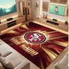 San Francisco 49ers Personalisierter Kristall-Samt-Teppich, Benutzerdefinierter Namens-Text Weicher Anti-Rutsch-Teppich für Wohnzimmer Schlafzimmer