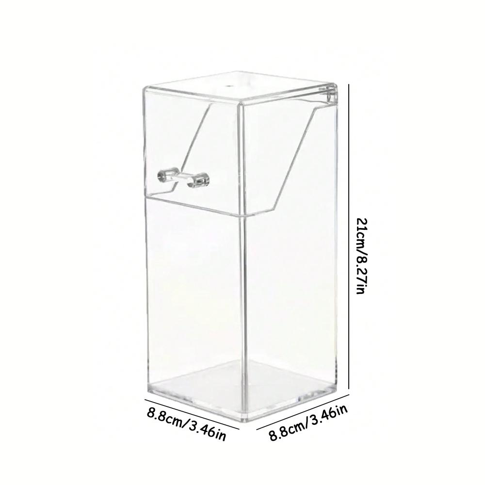 1pc Makeup Brush Storage Box Simple And Transparent Multifunctional Makeup Brush Storage Rack Simple Durable And Practical