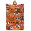 Kaugummigesicht Cartoon Decken Fleece Weiche Kuscheldecke für Draußen Reisen Bettteppich