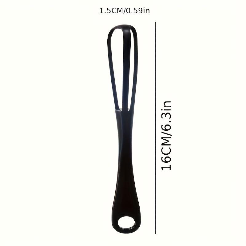 1 Pack Manual Egg Whisks with Spoons: Durable Plastic Construction, Ergonomic Handle for Baking, Camping & Small Kitchens.