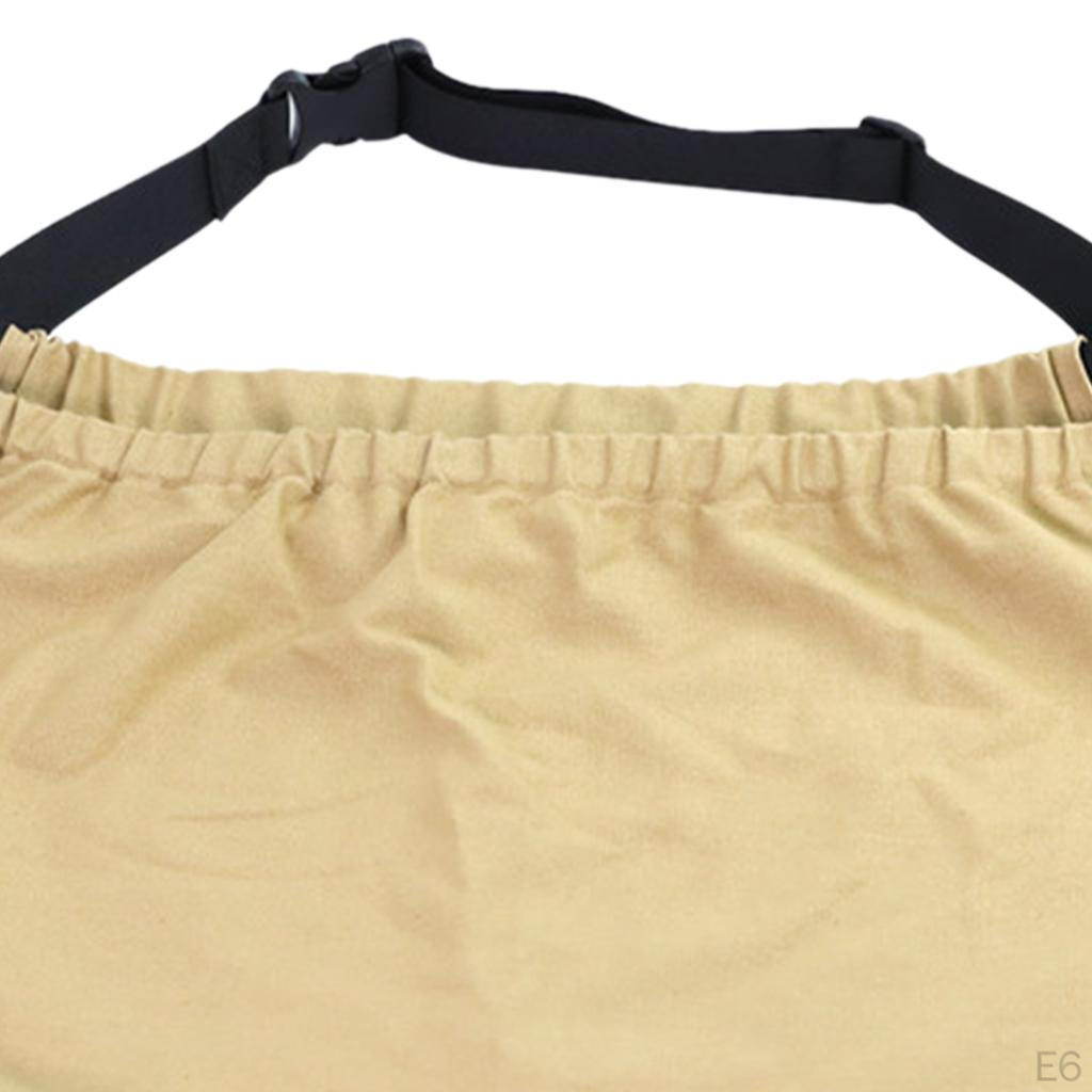 Canvas Harvesting Apron Work Adjustable Storage Pockets Pouch Washable Bag Picking for Collecting