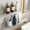 Wall Mounted Wall Floating Shelf Rectangular Spice Rack Bathroom Storage Rack  for Living Room
