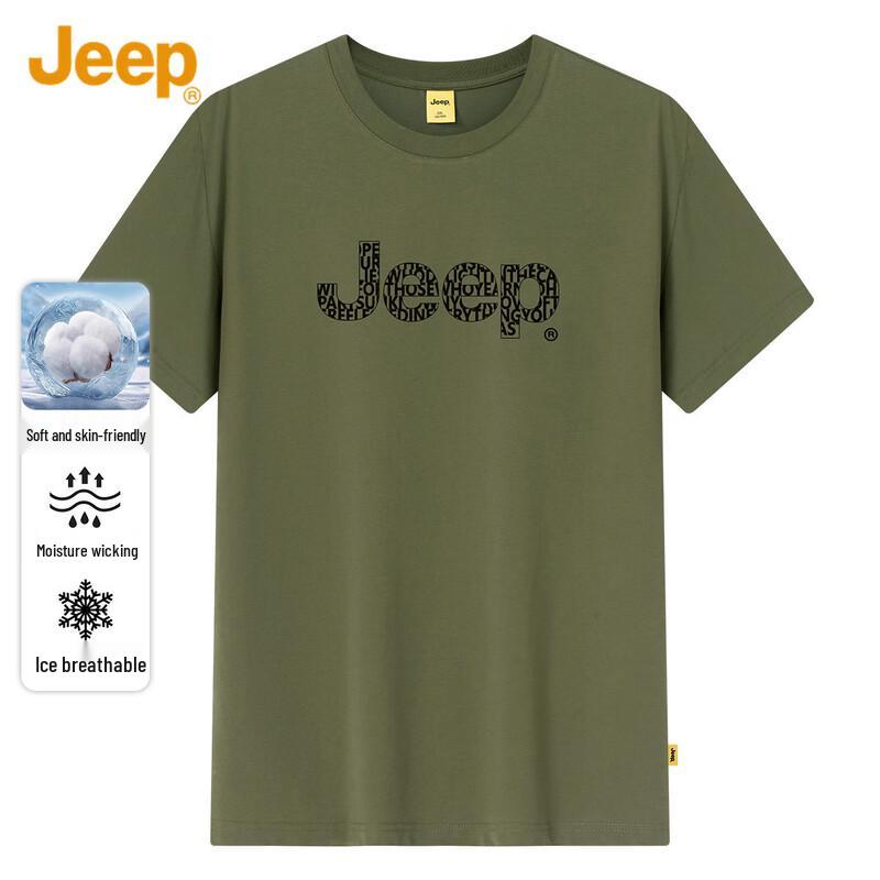 JEEP Men s Outdoor Crew Neck Short Sleeve T-Shirt 4XL
