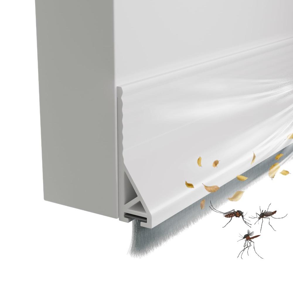 39" Length Door Seal Strip Brush Design Door Draft Stopper Under Door Gap Filler  Universal Fit